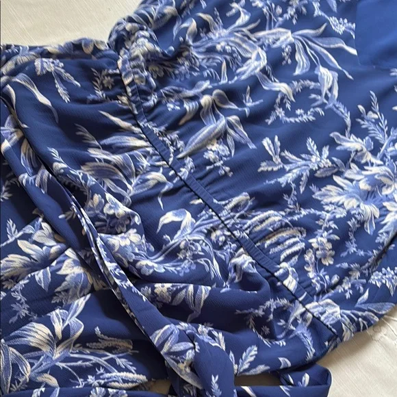 Talbots Beautiful Blue Floral Midi Dress - Picture 6 of 15